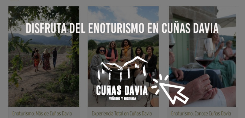 Accede a información sobre las experiencias de enoturismo de Cuñas Davia